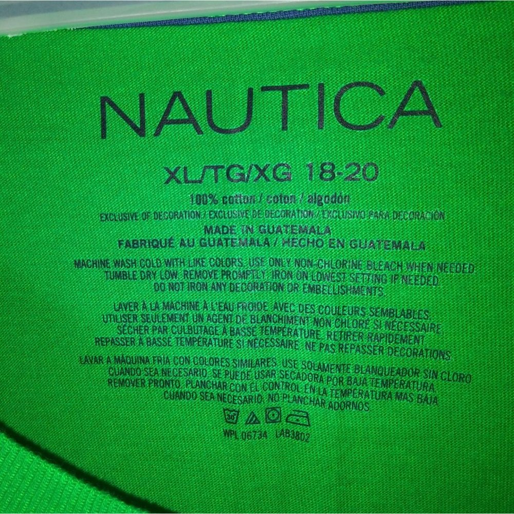 Nautica Green Long Sleeve Cotton Pullover Men's Size XL - Picture 5 of 5